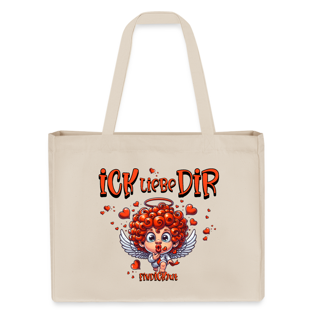 ICK LIEBE DIR-recycelter Shopping Bag - Naturweiß