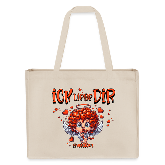 ICK LIEBE DIR-recycelter Shopping Bag - Naturweiß
