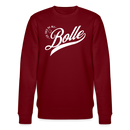 ICK FREU MA WIE BOLLE-Unisex Bio-Sweatshirt - Burgunderrot