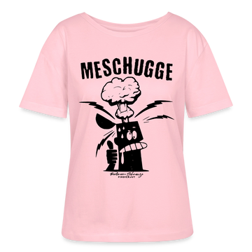 Berlin Shirt-MESCHUGGE-Rundhals Frauen Bio-T-Shirt - Hellrosa