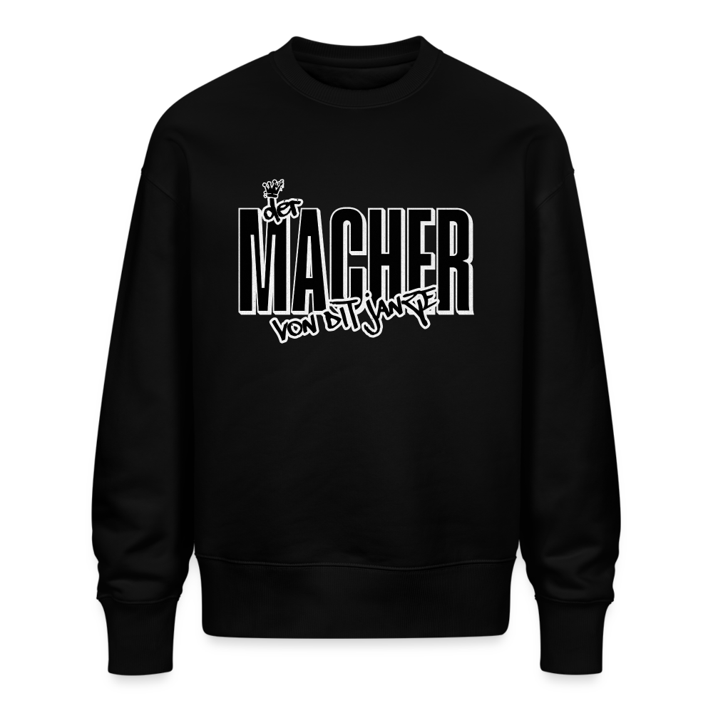 DER MACHER VON DIT JANZE - Unisex Oversize Bio Pullover - Schwarz