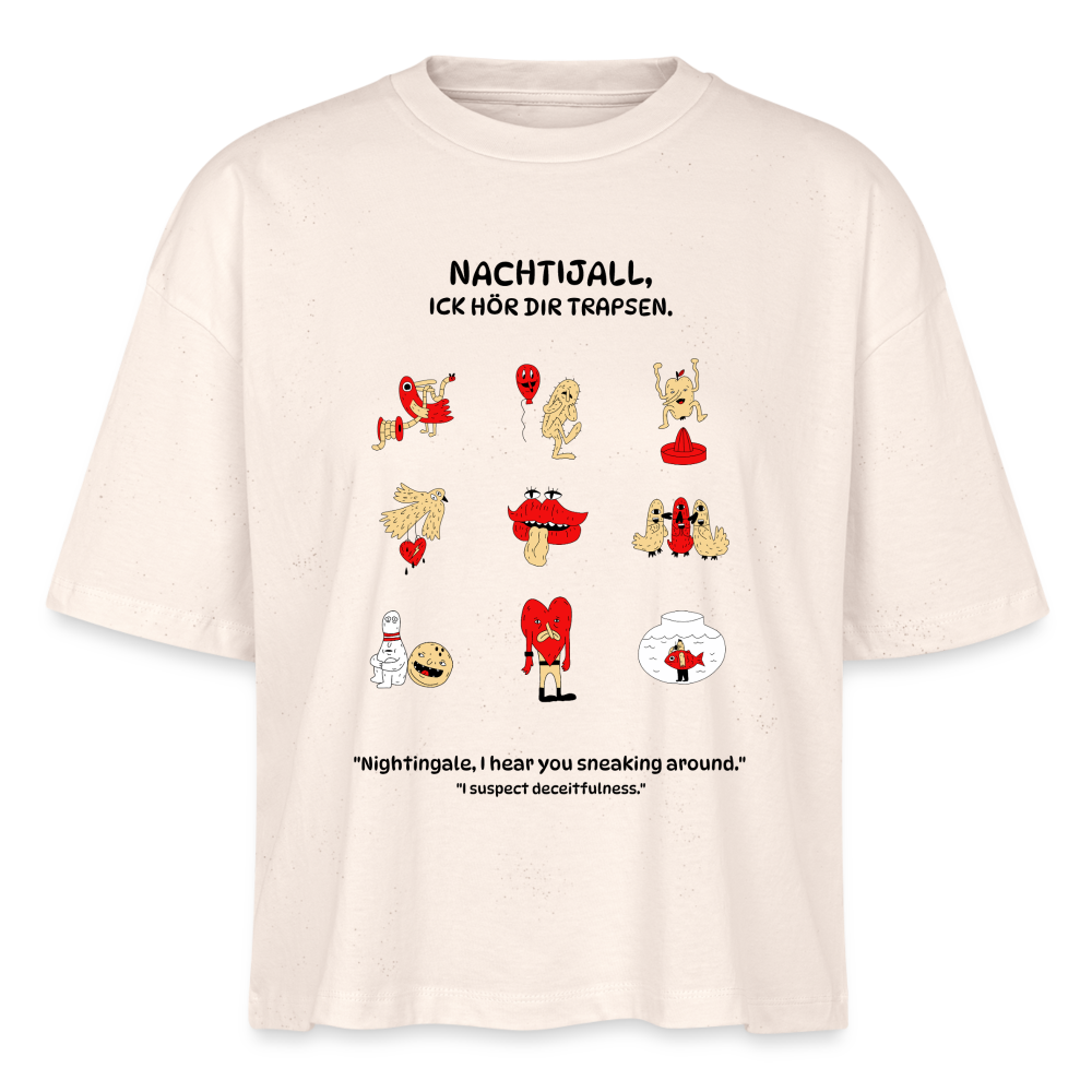 NACHTIJALL-Frauen Boxy Bio-T-Shirt - Naturweiß