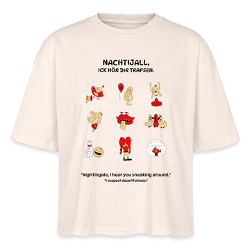 NACHTIJALL-Frauen Boxy Bio-T-Shirt - Naturweiß