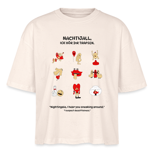 NACHTIJALL-Frauen Boxy Bio-T-Shirt - Naturweiß