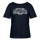 Berliner Spruch-FISIMATENTEN-Rundhals Frauen Bio-T-Shirt - Navy