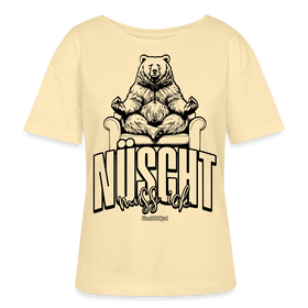 Berlin Shirt-NÜSCHT MUSS ICK-Rundhals Frauen Bio-T-Shirt - Creme