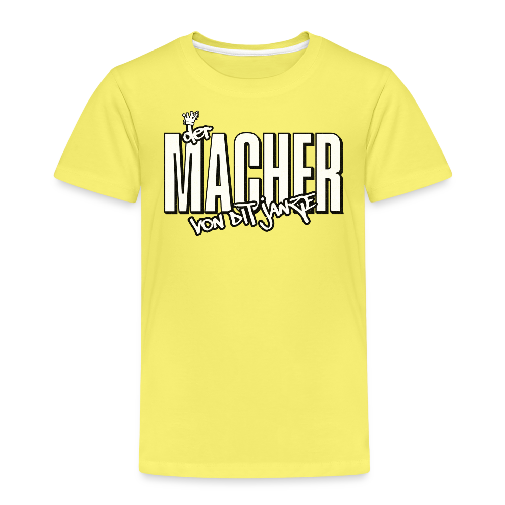 DER MACHER VON DIT JANZE - Kinder Premium T-Shirt - Gelb