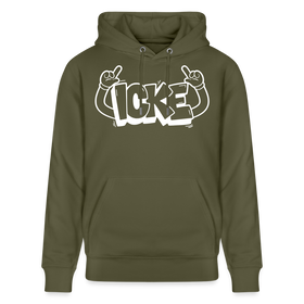 ICKE-Unisex Bio-Hoodie mit Berliner Schnauze - Khaki Grün