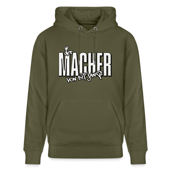 DER MACHER VON DIT JANZE - Unisex Bio-Hoodie - Khaki Grün