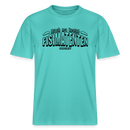 Berliner Spruch-FISIMATENTEN-RELAXED FIT Unisex BIO T-Shirt - Poolblau