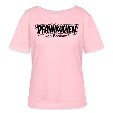 PFANNKUCHEN, nich Berliner!-Rundhals Frauen Bio-T-Shirt - Hellrosa