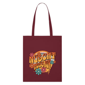 BERLINER RETRO-NÜSCHT MUSS ICK-Bio-Stoffbeutel - Burgunderrot