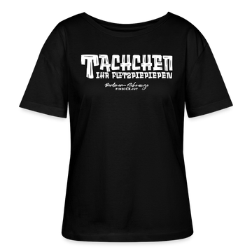 Berliner Begrüssung-TACHCHEN IHR FLITZPIEPEN-Rundhals Frauen Bio-T-Shirt - Schwarz
