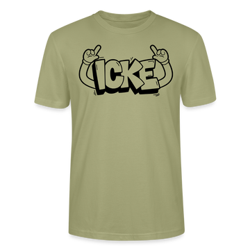 ICKE-Unisex T-Shirt mit echt Berliner Schnauze - Nebelgrün
