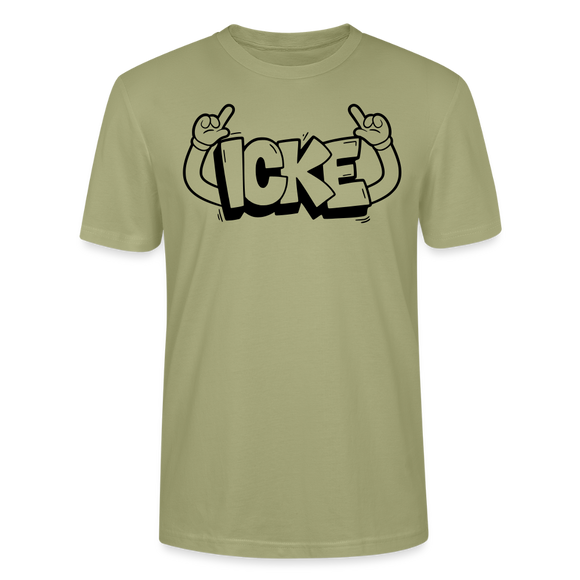 ICKE-Unisex T-Shirt mit echt Berliner Schnauze - Nebelgrün