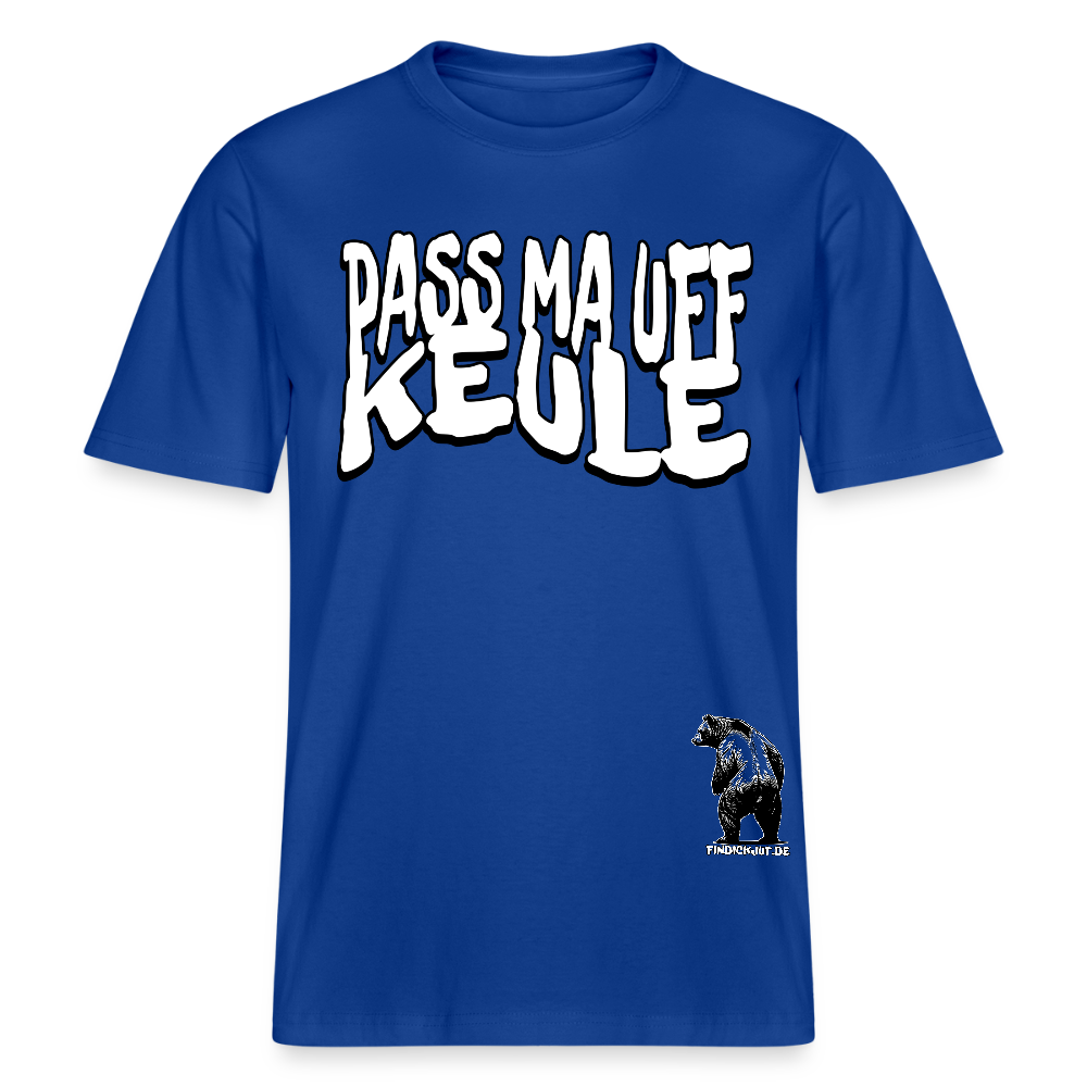 pass ma uff keule-Relaxed Fit Unisex Bio-T-Shirt II - Dunkelblau