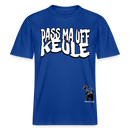pass ma uff keule-Relaxed Fit Unisex Bio-T-Shirt II - Dunkelblau
