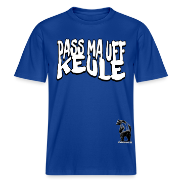 pass ma uff keule-Relaxed Fit Unisex Bio-T-Shirt II - Dunkelblau