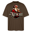 JIBT NÜSCHT IHR FLITZPIEPEN - Unisex Oversize Bio-T-Shirt - Dunkelbraun