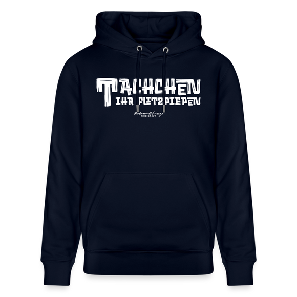 Berliner Begrüssung-TACHCHEN IHR FLITZPIEPEN- Bio-Hoodie - Navy