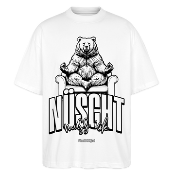 NÜSCHT MUSS ICK-Unisex Oversize Bio-T-Shirt - Weiß