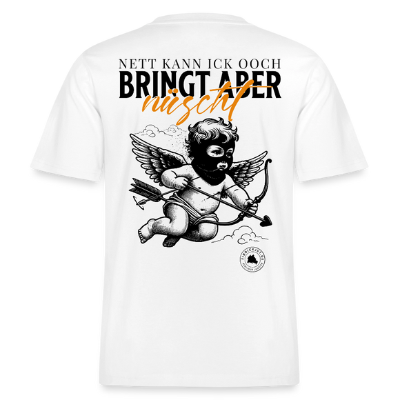 NETT KANN ICK-Berliner Spruch- RELAXED FIT Unisex Organic T-Shirt - Weiß