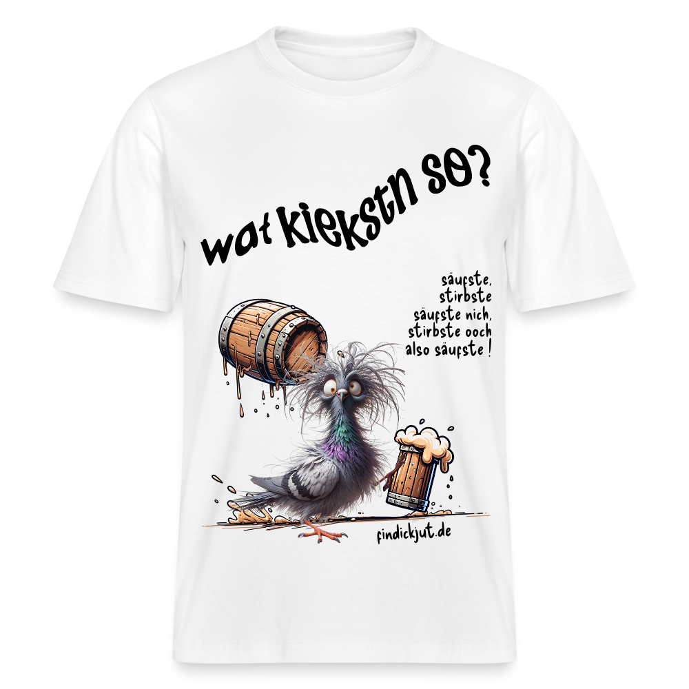 WAT KIEKSTN SO? - Relaxed Fit Unisex Bio-T-Shirt - Weiß