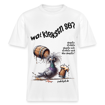 WAT KIEKSTN SO? - Relaxed Fit Unisex Bio-T-Shirt - Weiß