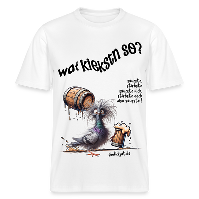 WAT KIEKSTN SO? - Relaxed Fit Unisex Bio-T-Shirt - Weiß