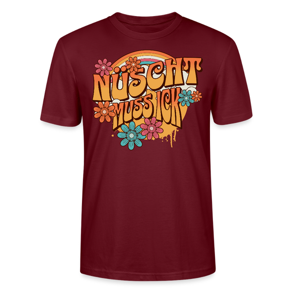 BERLINER RETRO-NÜSCHT MUSS ICK-Unisex T-Shirt BIO - Burgunderrot