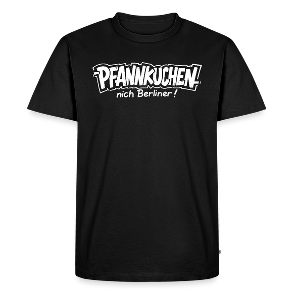 witziges Berlin Shirt-PFANNKUCHEN-NICH BERLINER-Männer Premium BIO T-Shirt - Schwarz