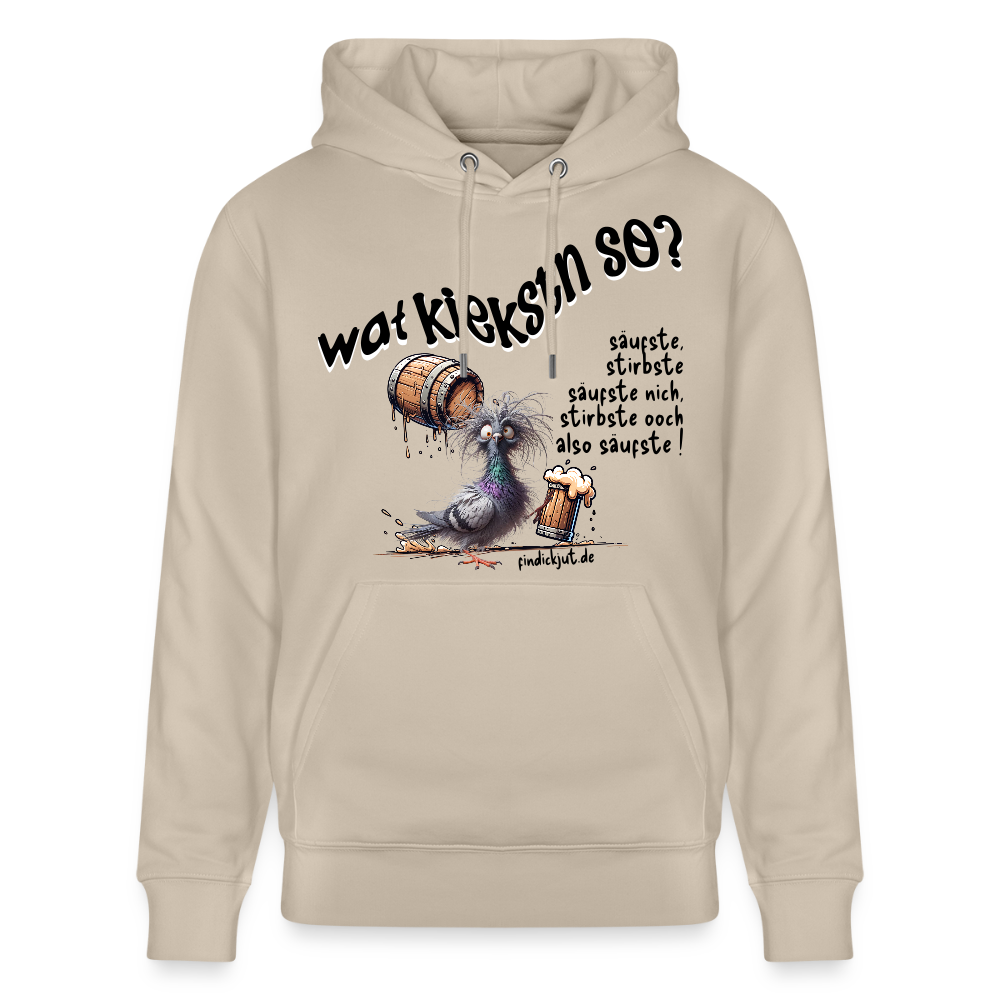 WAT KIEKSTN SO - Unisex Bio-Hoodie - Beige