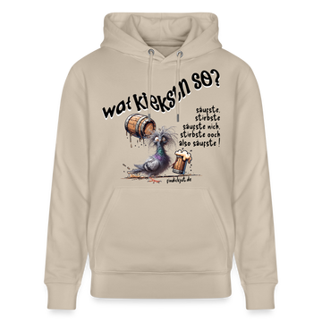 WAT KIEKSTN SO - Unisex Bio-Hoodie - Beige