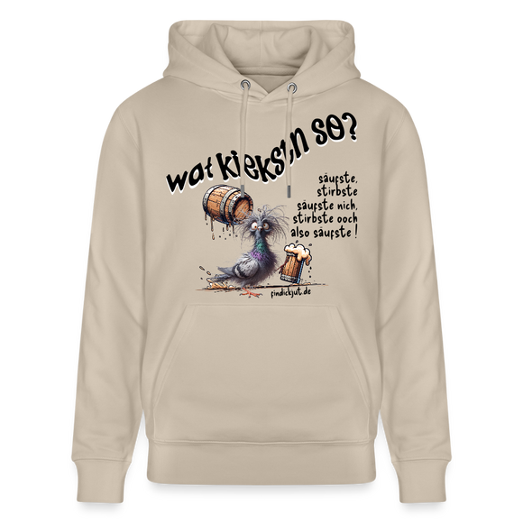 WAT KIEKSTN SO - Unisex Bio-Hoodie - Beige