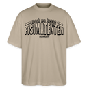 Berliner Spruch-FISIMATENTEN-Oversized Unisex Bio T-Shirt - Steingrau