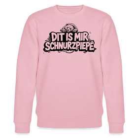 Berliner Bär-Souvenir-DIT IS MIR SCHNURZPIEPE-Unisex Bio-Sweatshirt - Hellrosa