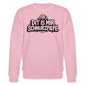 Berliner Bär-Souvenir-DIT IS MIR SCHNURZPIEPE-Unisex Bio-Sweatshirt - Hellrosa