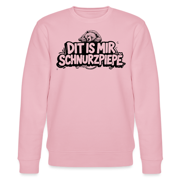 Berliner Bär-Souvenir-DIT IS MIR SCHNURZPIEPE-Unisex Bio-Sweatshirt - Hellrosa