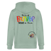 LIEBE IS BUNT-Unisex Bio-Kapuzenjacke - Helles Graugrün