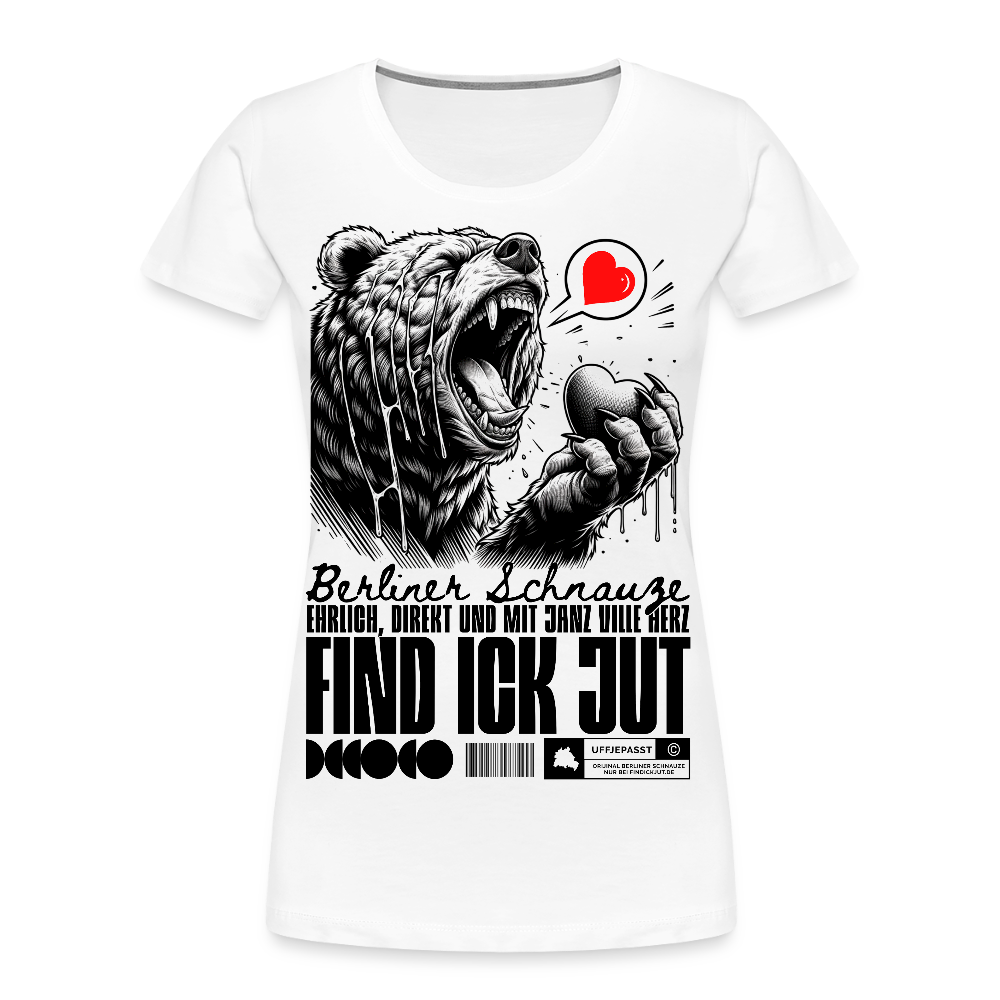 Berlin Souvenir-FIND ICK JUT-Frauen Premium Bio T-Shirt - Weiß