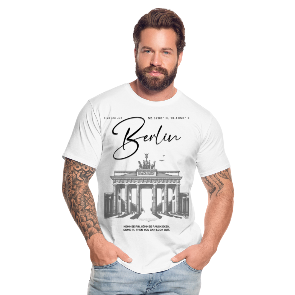 BERLIN-Männer Premium Bio T-Shirt - Weiß