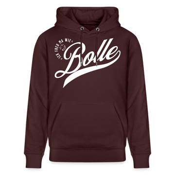 ICK FREU MA WIE BOLLE-Unisex Bio-Hoodie - Maroon