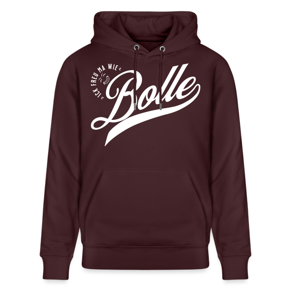 ICK FREU MA WIE BOLLE-Unisex Bio-Hoodie - Maroon