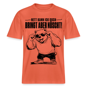 Berliner Bär mit Berliner Schnauze-NETT KANN ICK OOCH-RELAXED FIT Unisex Organic T-Shirt - Hellrot