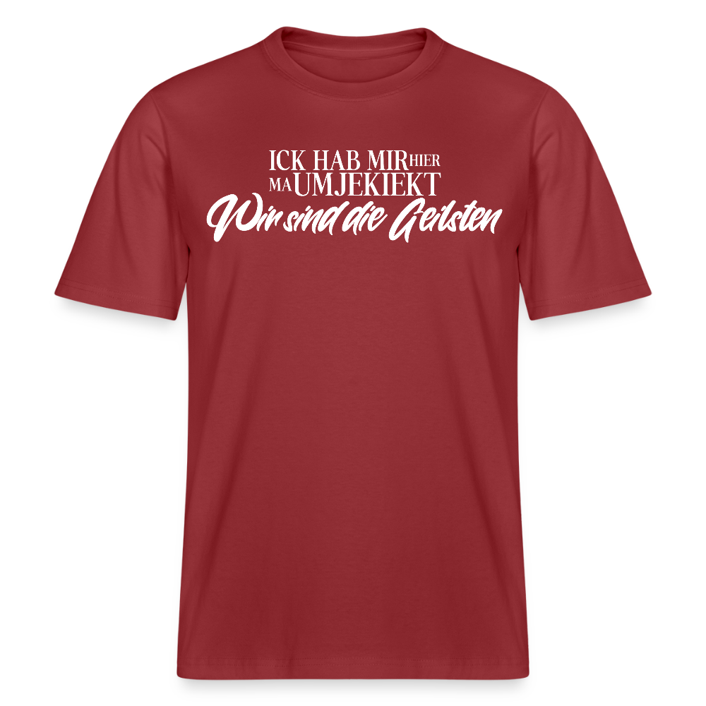 Wir sind die Geilsten-Relaxed Fit Unisex Bio-T-Shirt II - Erdrot