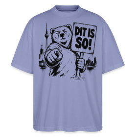 Berlin Souvenir-DIT IS SO!-Oversized Unisex Bio T-Shirt mit Berliner Bär - Violett