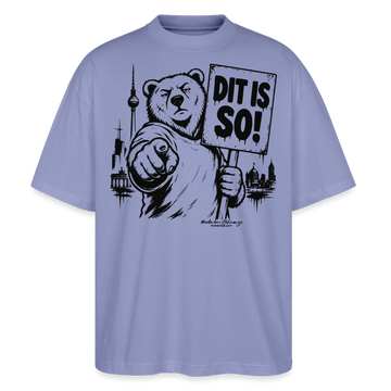 Berlin Souvenir-DIT IS SO!-Oversized Unisex Bio T-Shirt mit Berliner Bär - Violett