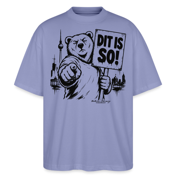 Berlin Souvenir-DIT IS SO!-Oversized Unisex Bio T-Shirt mit Berliner Bär - Violett
