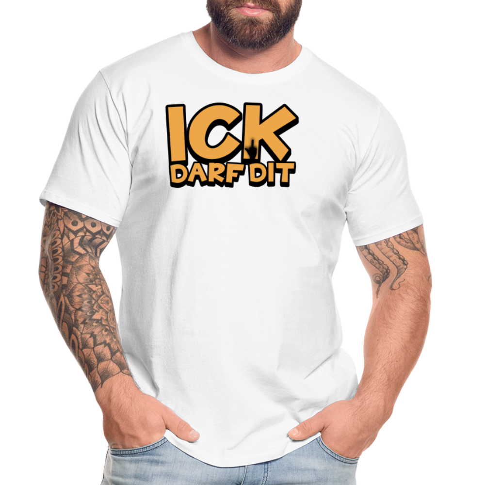 ICK DARF DIT - Männer Premium Bio T-Shirt - Weiß