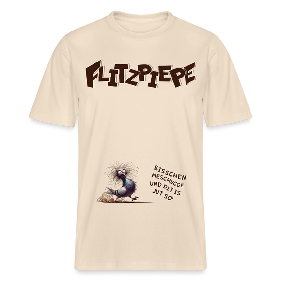 BERLINER FLITZPIEPE - Relaxed Fit Unisex Bio-T-Shirt - Naturweiß